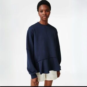 Sweaty Betty Revive Navy Blue Sweatshirt Sz Large